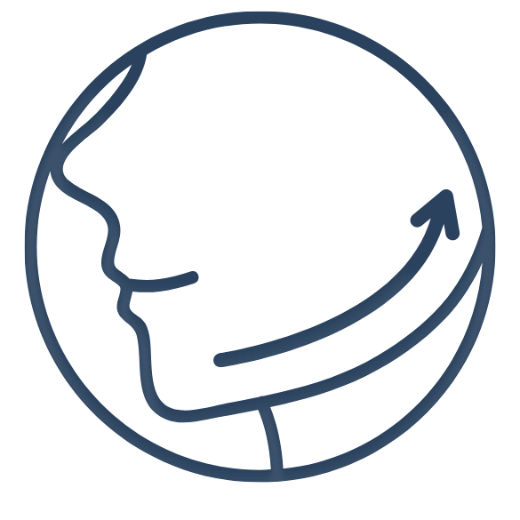Jaw line Icon Navy