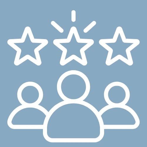 Client avatar-white on light blue